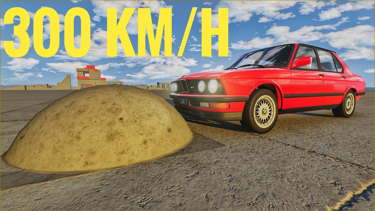 Cars VS Concrete Ball Speed Bump | BeamNG Drive #2