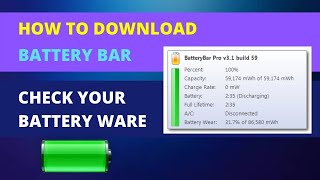 HOW TO DOWNLOAD BATTERY BAR | HOW TO SET UP BATTERY BAR