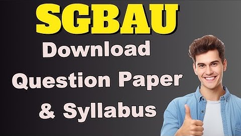 SGBAU question paper kaise download kare pdf Sgbau syllabus pdf Sant Gadge Baba Amravati University