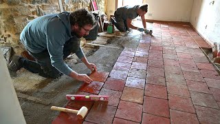 #71 Amazing Result on the Kitchen Floor! | Renovating our Abandoned Stone House in Italy