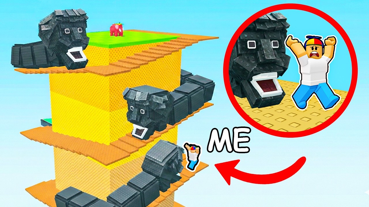 climbing WORM TOWER to SAVE BRAINROTS in Roblox...