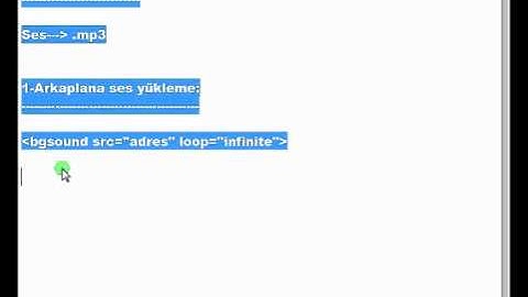 Html Video Ders 72- Multimedia Ses ve Video Ekleme 1