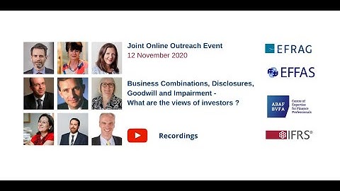 12/11/20 Business Combinations: Disclosures, Goodwill & Impairment What are the views of investors?