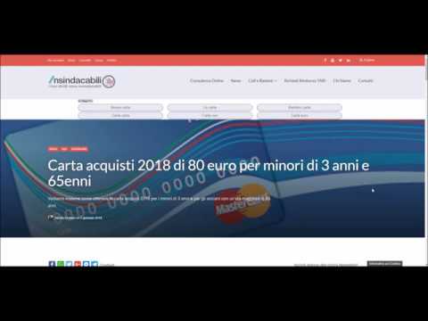 Carta Acquisti 2018 80 Euro Bimensili Per Minori E 65enni