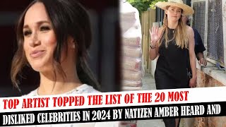 Top Artist Topped The List Of The 20 Most Disliked Celebrities In 2024 By Natizen Amber Heard And Ot