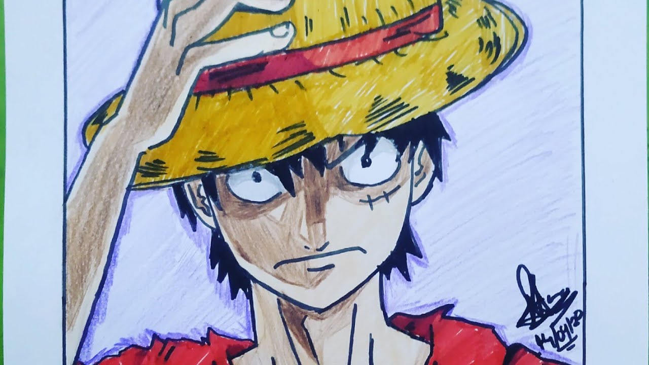 Как нарисовать луффи из ван пис поэтапно карандашом