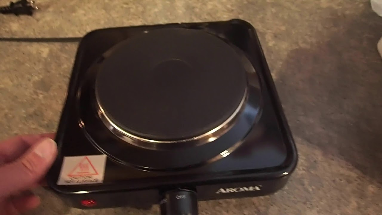 Aroma AHP-303 Single-Burner Portable Electric Range Hot Plate, Black