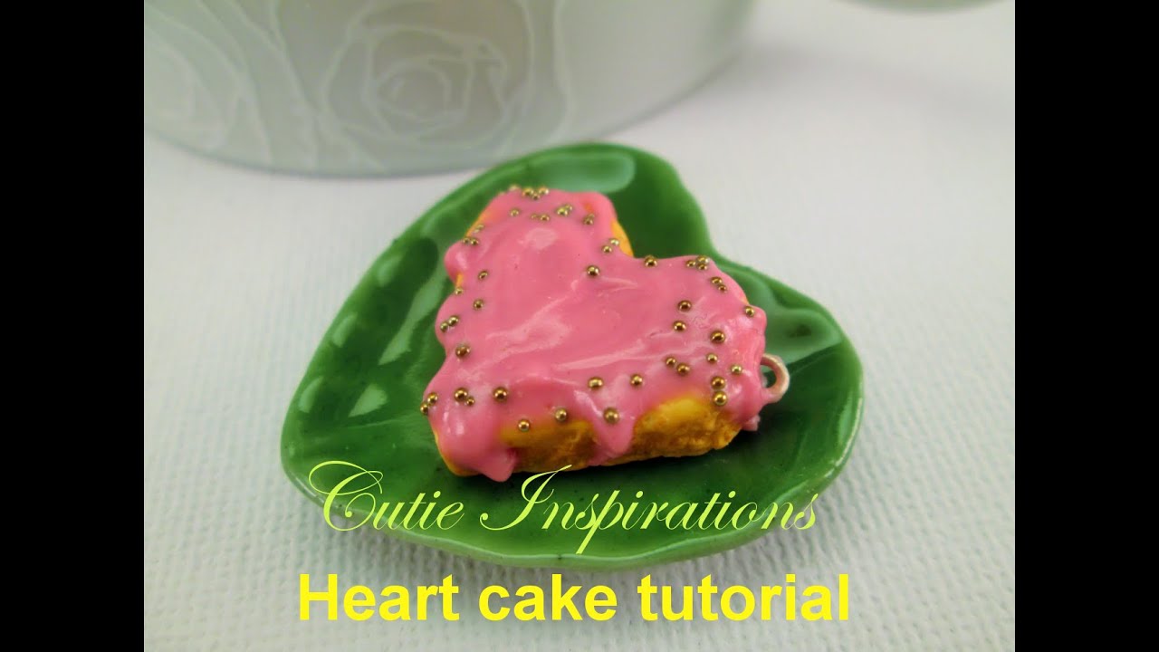 DIY Heart Cake - Polymer clay tutorial - YouTube