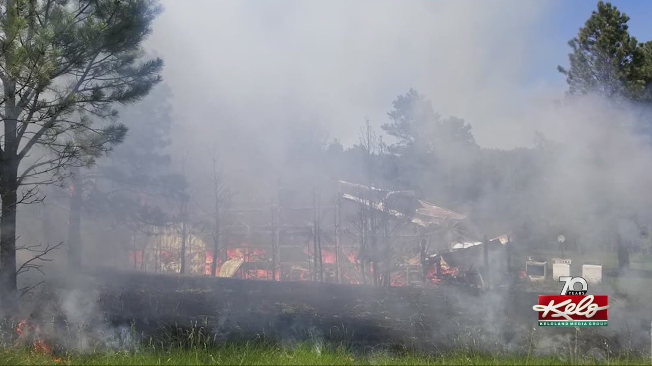 Crews battle blaze in the Black Hills - YouTube