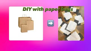 DIY with paper bags two project sheets tutorial💜