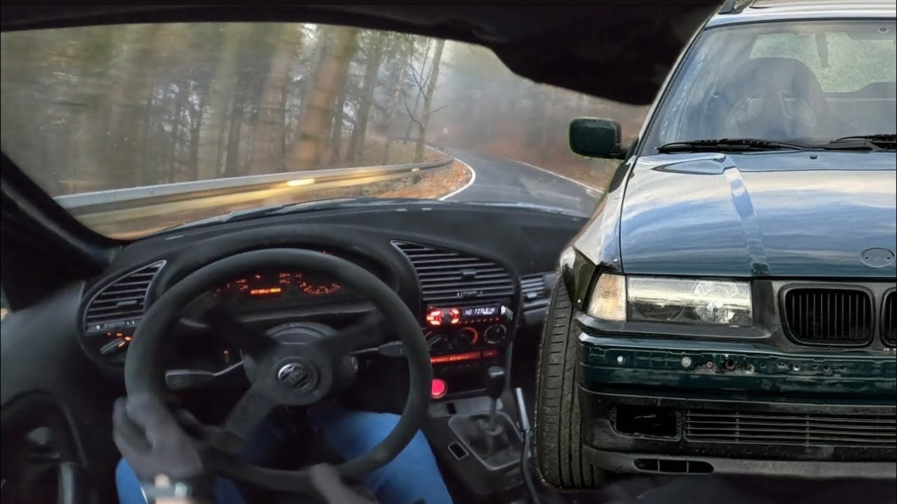 Drifting mountain roads - BMW E36 328 - POV