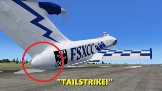 TAILSTRIKE on Landing  Pilot Declares Emergency! (FSX Multiplayer Trolling)