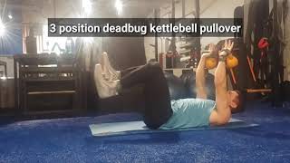3 position deadbug kettlebell pullover