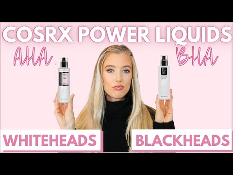 COSRX Power Liquids Comparison: AHA Whitehead vs. BHA Blackhead