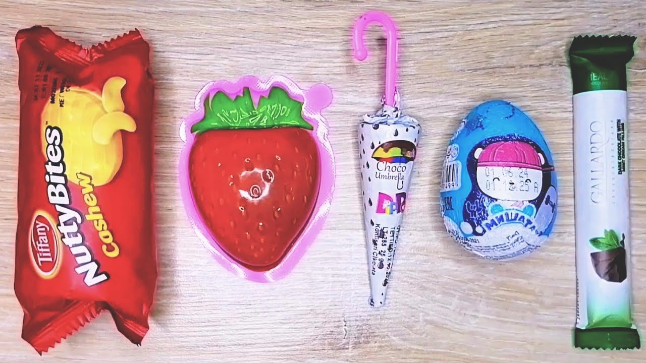 Calm Unpacking Sweet and Delicious Sweets | Cookies and Chocolate Egg ...