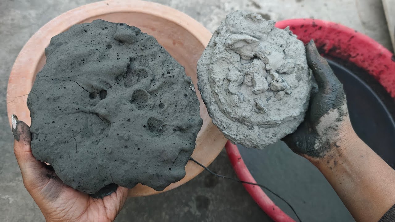 Masterpiece fluffy soft pure black cement dipping crumb in Claypot💦