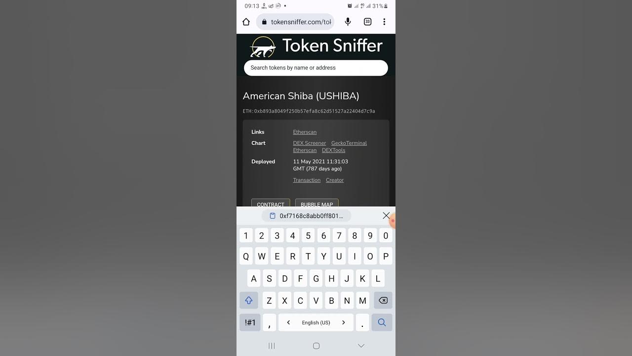 How to check a score of a coin on token sniffer youtube