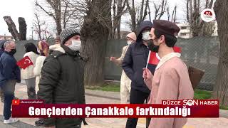 Düzceli Gençler Çanakalle Ruhu Için Sokağa Indi