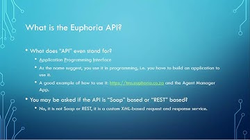 Introduction to Euphoria API