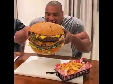 Самый большой бургер , за сколько минут вы съедите бургер - YouTube