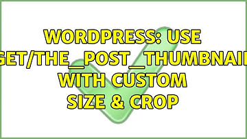 Wordpress: Use get/the_post_thumbnail with Custom Size & Crop