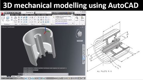 3D mechanical modelling using AutoCAD: model 4