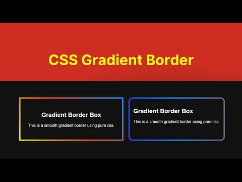Create Stunning CSS Gradient Borders — No Images, No JavaScript Needed! #css #htmlcss #html5 #css3