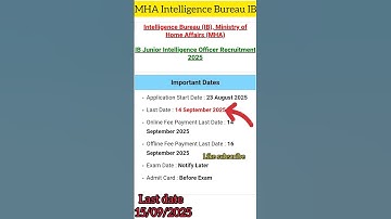 IB JIO-II/ Tech Online Form 2025 // IB Junior Intelligence Officer Recruitment 2025