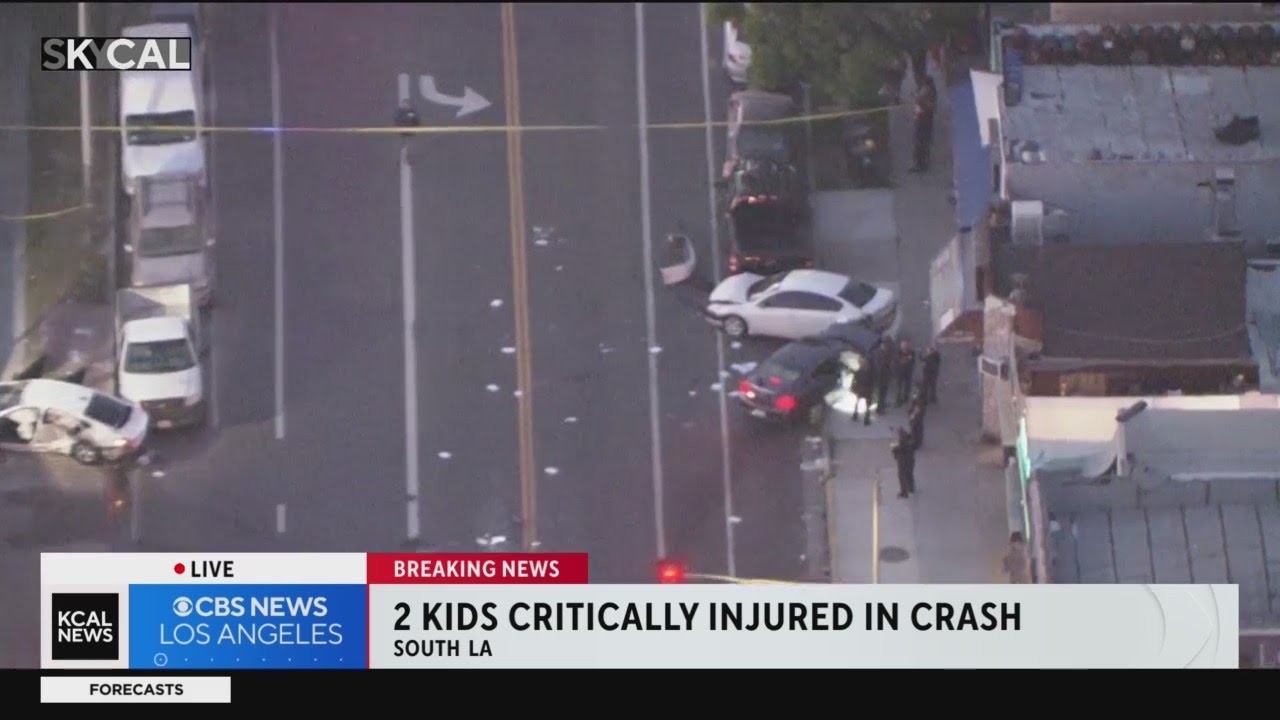 Two kids critically injured in South LA crash - YouTube