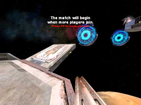 Quake Live - Space CTF portal jump trick tutorial