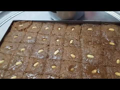 طريقه عمل  بسبوسه المحلات بلكرميل حكااااايه