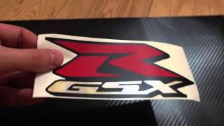 SUZUKI GSXR DECALS, 2PCS , suzuki tank fairing GSX-R Suzuki Gsxr Decals 2pcs Suzuki Tank Fairing Gsx R