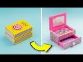 DIY Mini makeup box with matchbox easy || How to make miniature makeup box from matchbox