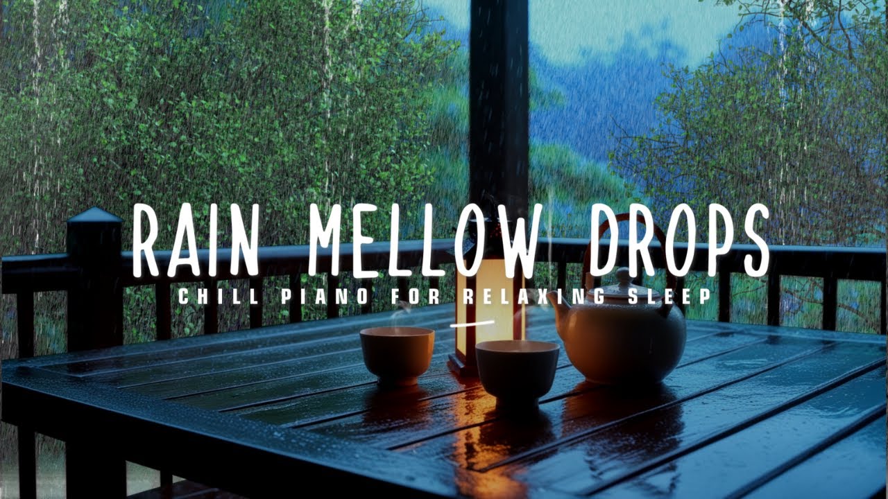 FALL INTO SLEEP INSTANTLY, Soft Rain Sounds with Piano Music in Warm ...