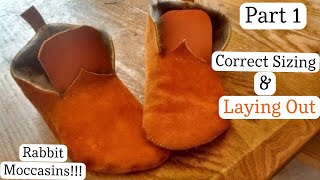 Making Moccasins-Rabbit lined  part 1