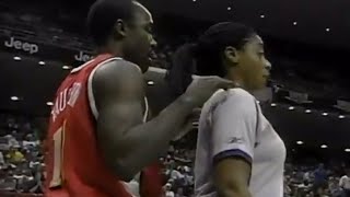 Jacque Vaughn Tickles Female Ref After Converting And-One (2004)