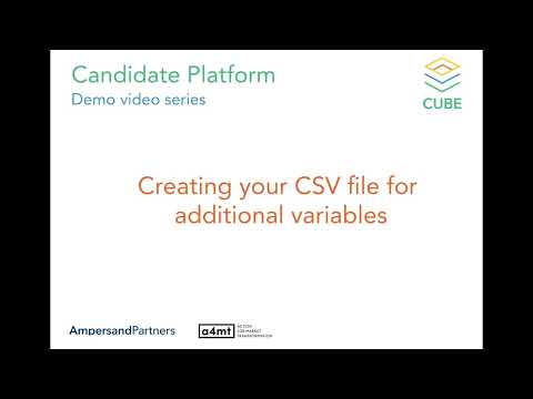 Creating your CSV