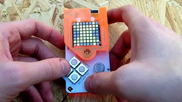 Espruino + DIY Gamer + Adafruit Bicolor Matrix Frogger Game