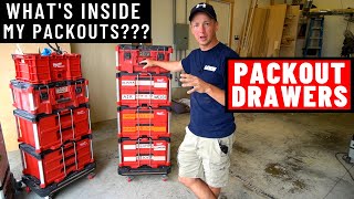 What's Inside My Milwaukee Packouts??? More on My Custom Packout Dolly...
