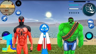 Spider Capitaine american #1 Stickman Rope Hero Crime Android Ios GamePlay screenshot 3