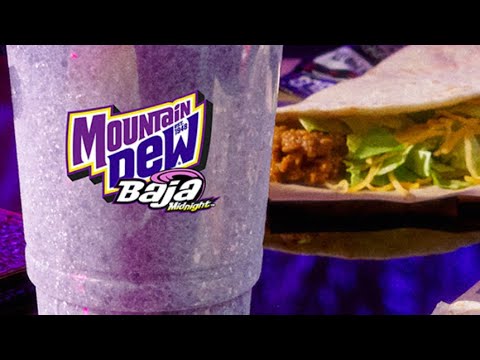 Mountain Dew Baja Midnight Freeze! Taco Bell Exclusive Flavor!  Ultimate Taste-Test!