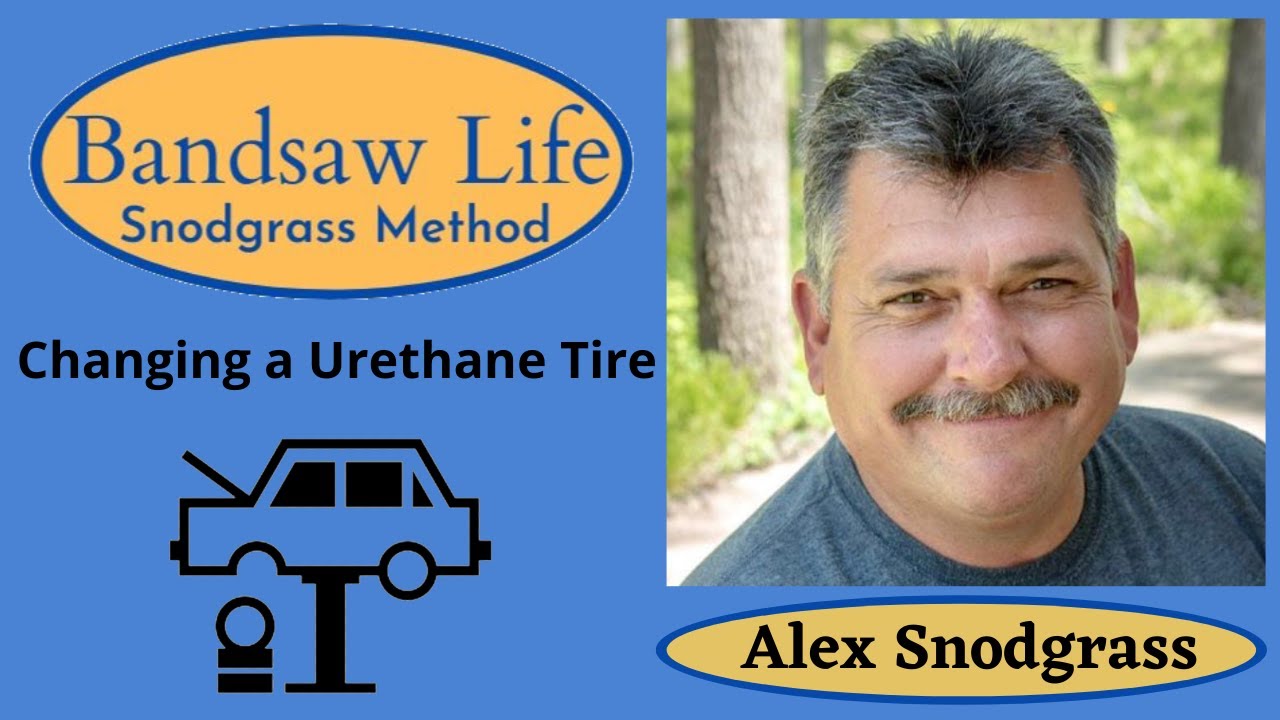 Замена уретановой шины ленточной пилы