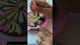 Brushstroke Dot Mandala|Beginners Step‑by‑Step Tutorial #dotmandala #shortsfeed#shorts#trending#art