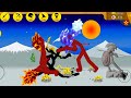 MY SWORD VS FIRE AND ICE! STICK WAR LEGACY