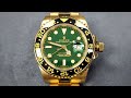 Rolex GMT Master II 116718LN Green Dial and Full 18K Yellow Gold