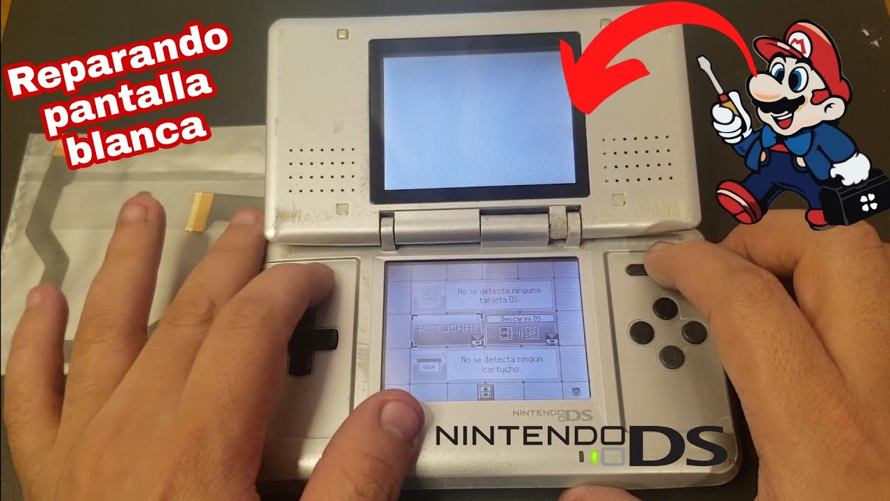 Reparando pantalla en blanco de Nintendo Ds fat - YouTube