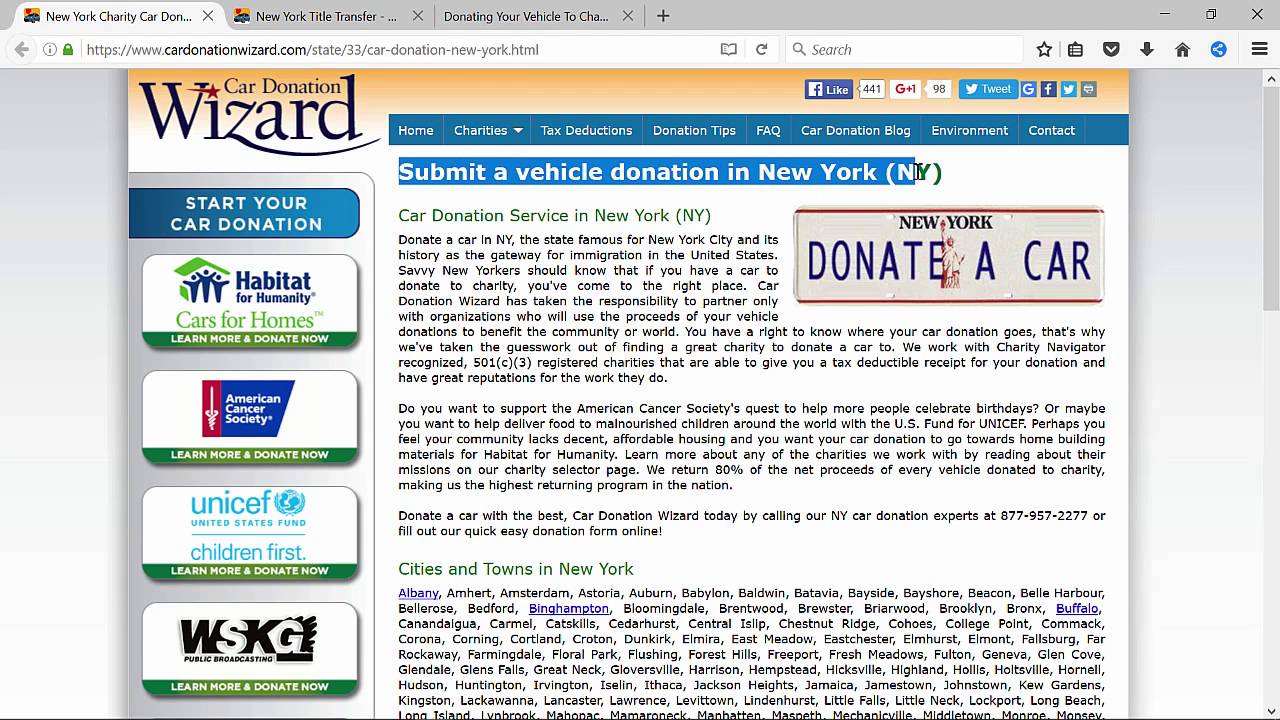 Car donation Service in New York