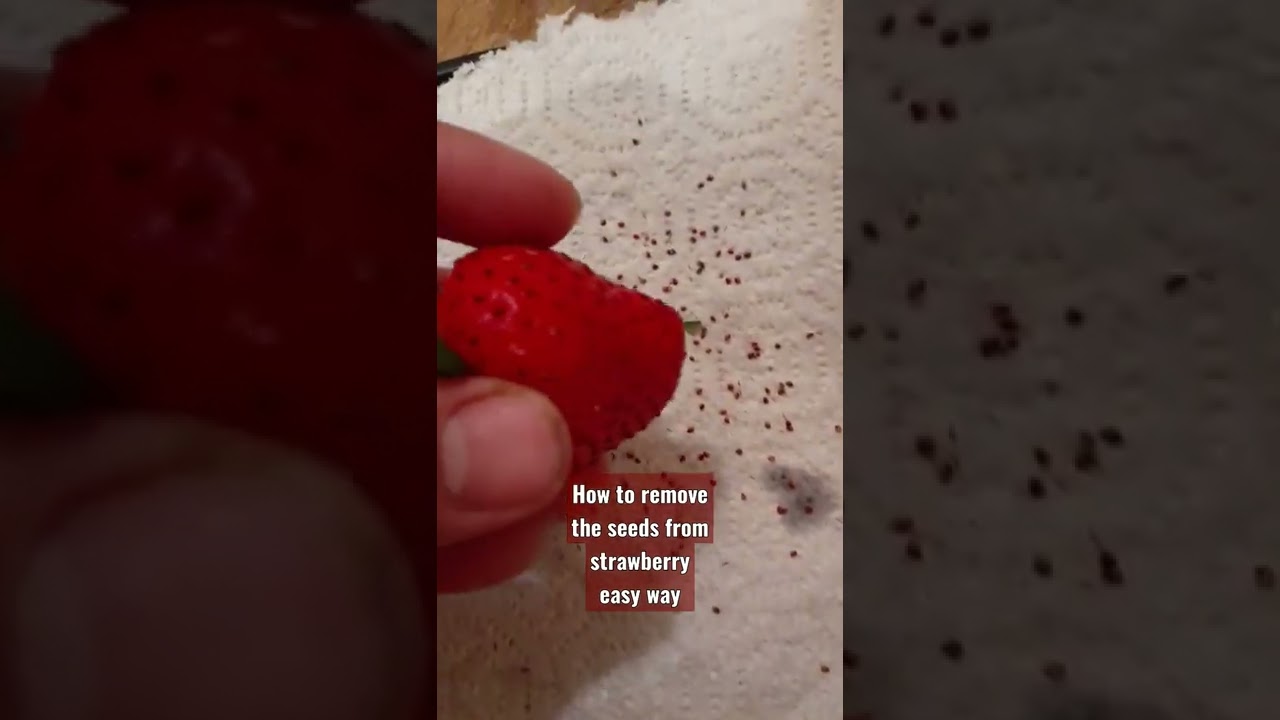 ПРОСТОЙ СПОСОБ УДАЛИТЬ СЕМЕЧКИ ИЗ КЛУБНИКИ#