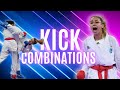 Karate kick combination training with anzhelika terliuga