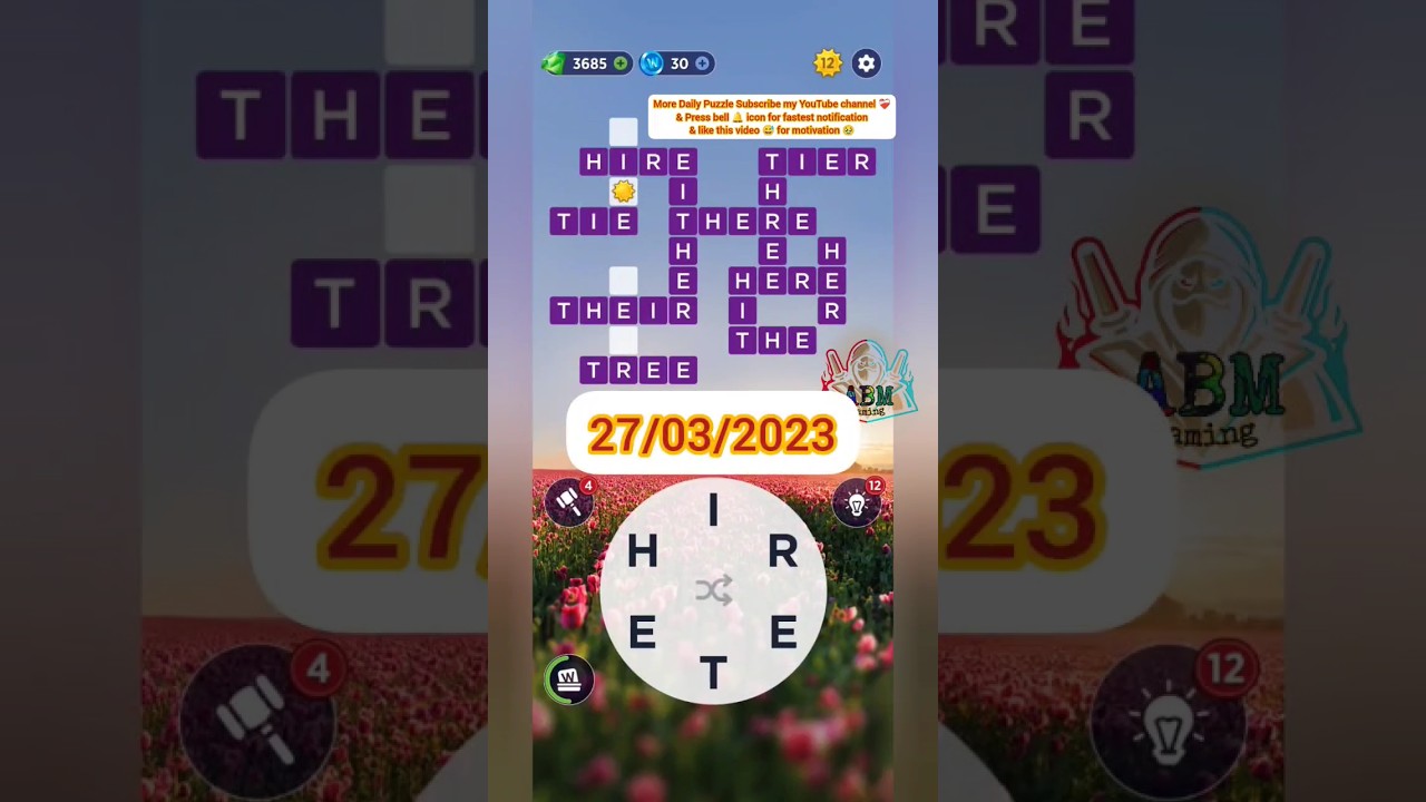 Words Of Wonders 27 March 2023 Daily Puzzle : England Calendar (WoW) 27/03/2023 
